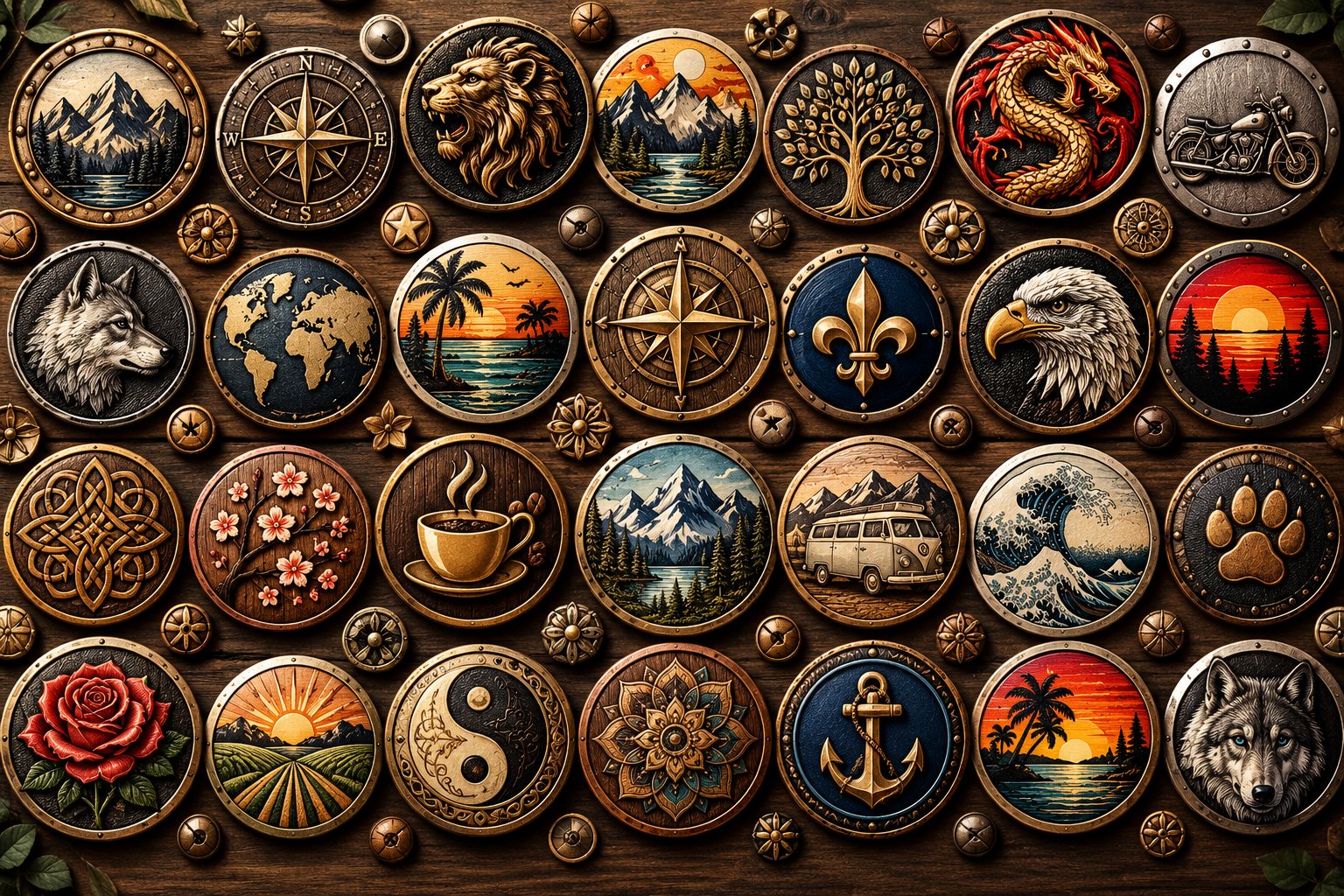 Badges ronds en métal personnalisés